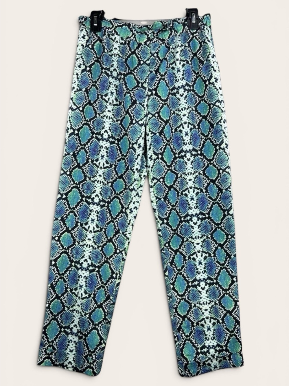 Blue and Green Snake Print Pants